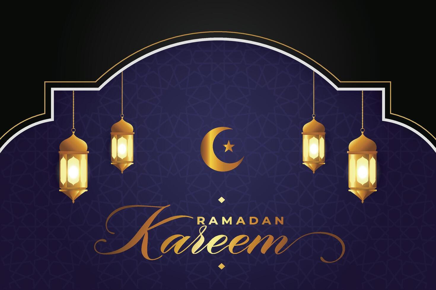 vector elegante lujoso ramadán, eid al fitr, islámico antecedentes decorativo saludo tarjeta