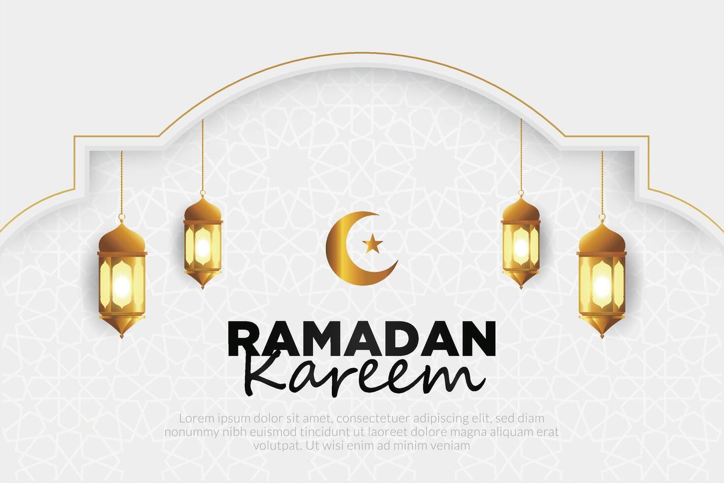 vector elegante lujoso ramadán, eid al fitr, islámico antecedentes decorativo saludo tarjeta