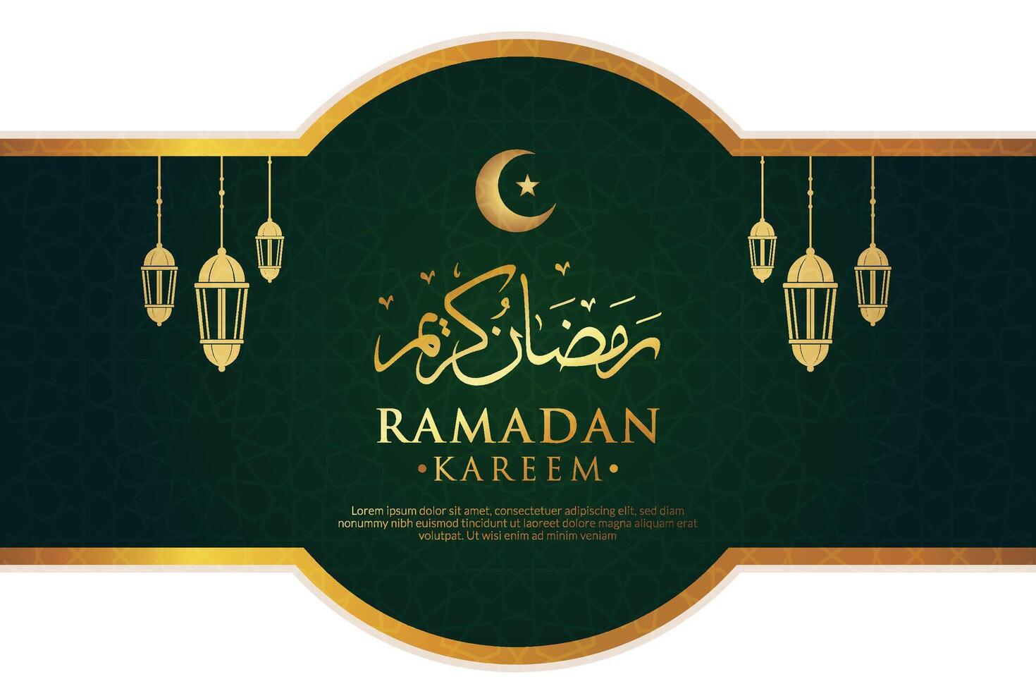 Vector elegant luxurious ramadan, eid al-fitr, islamic background decorative greeting card