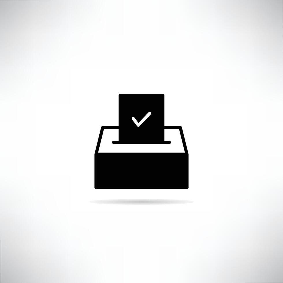 ballot check mark vote box icon vector