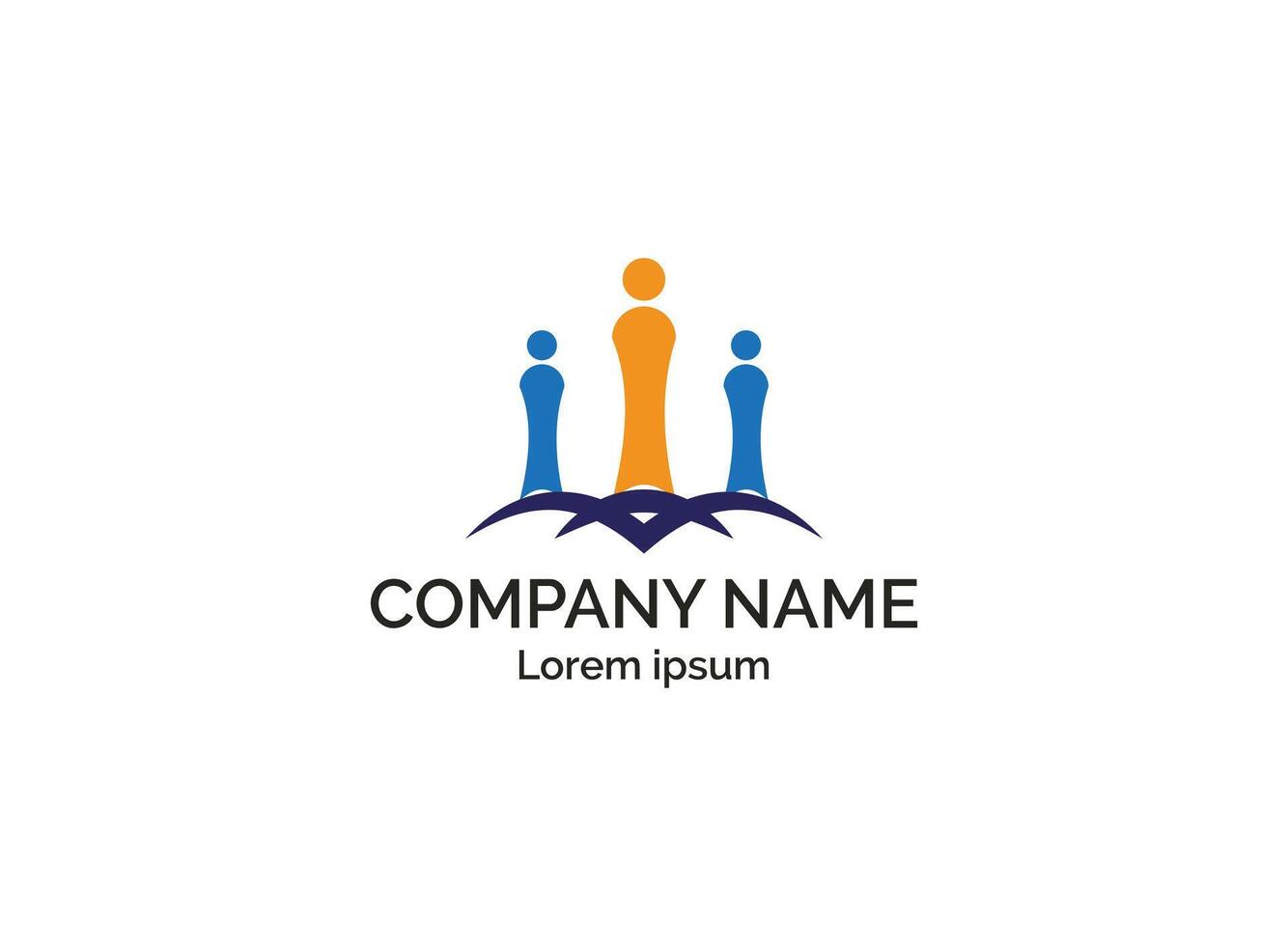 Social team logo icon. vector