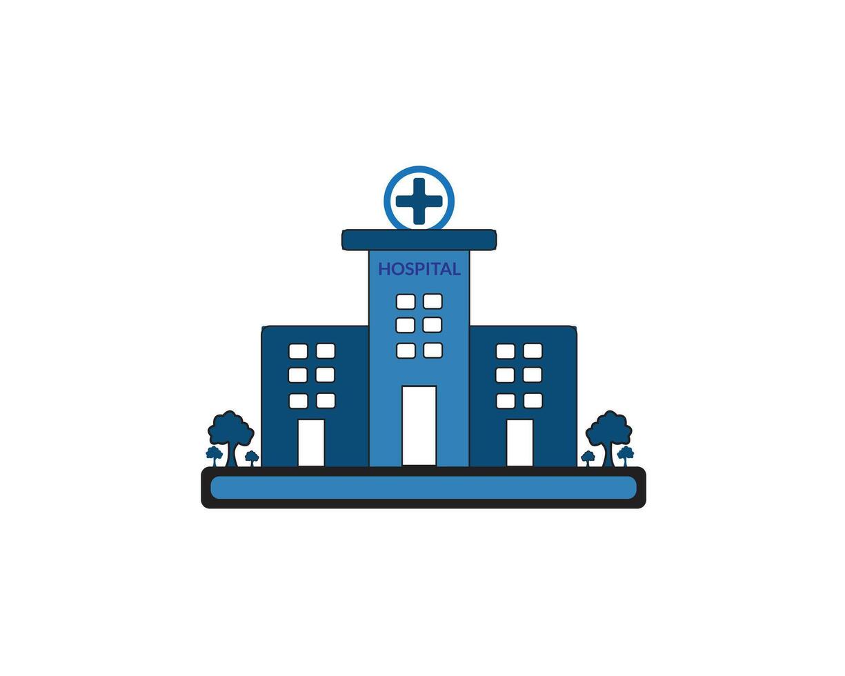 creativo hospital logo diseño. vector