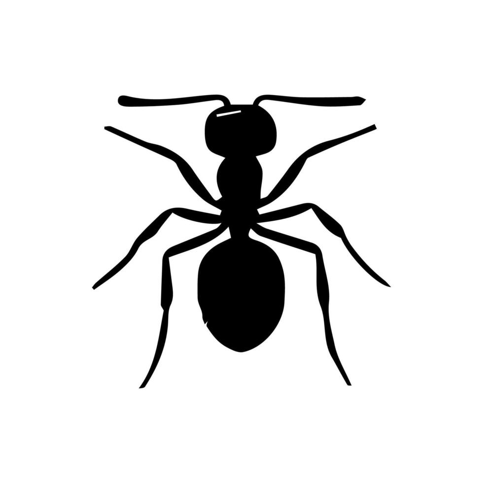 Silhouettes of ants. Free vector