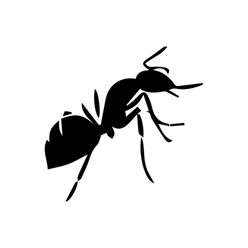 Silhouettes of ants. Free vector