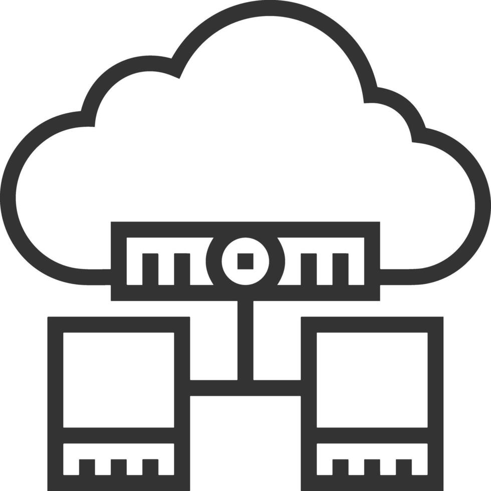 Cloud icon symbol vector image. Illustration of the hosting storage design image