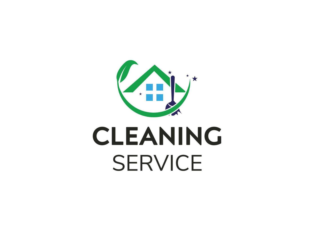 Cleaning service logo design idea. vector