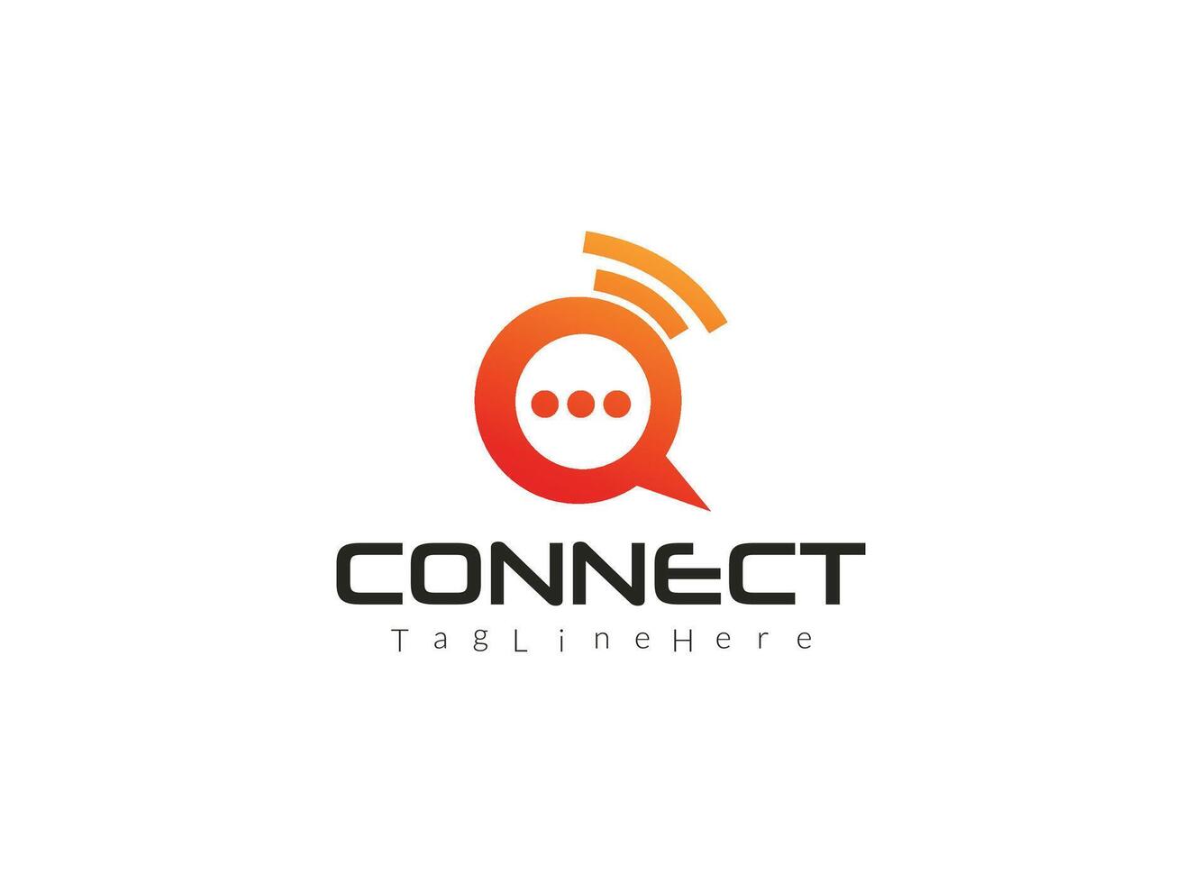 Our logo embodies the essence of connection through its sleek design and vibrant colors. vector