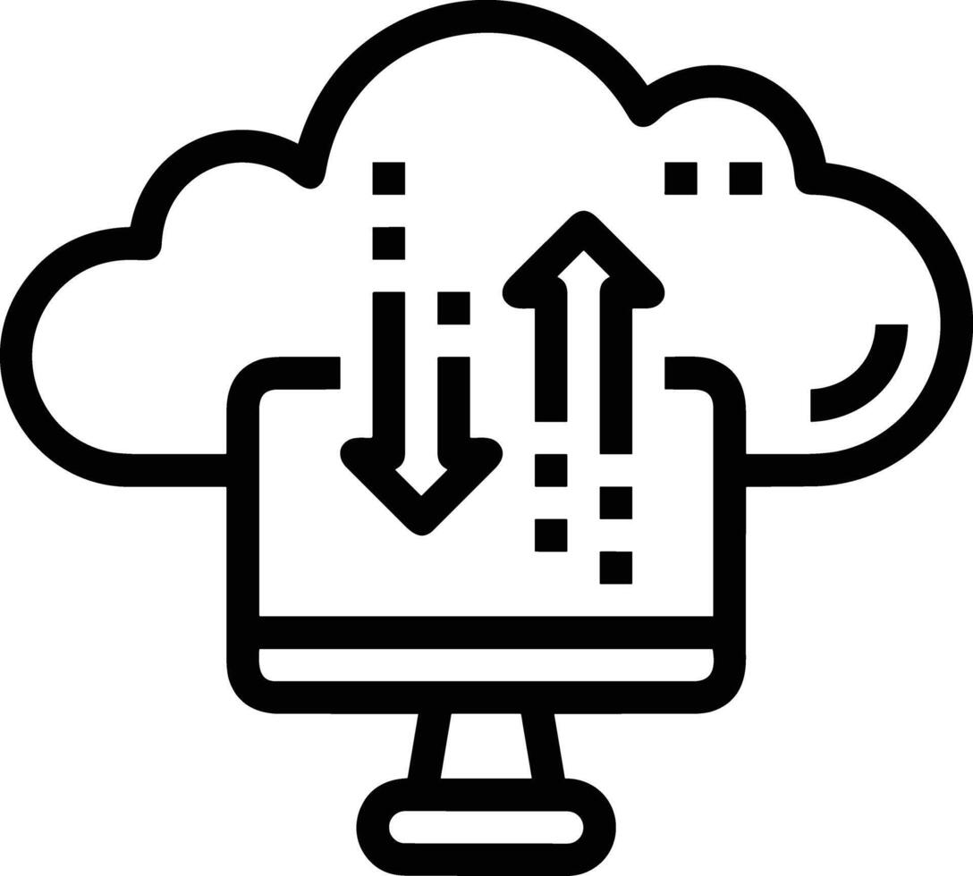 Cloud icon symbol vector image. Illustration of the hosting storage design image