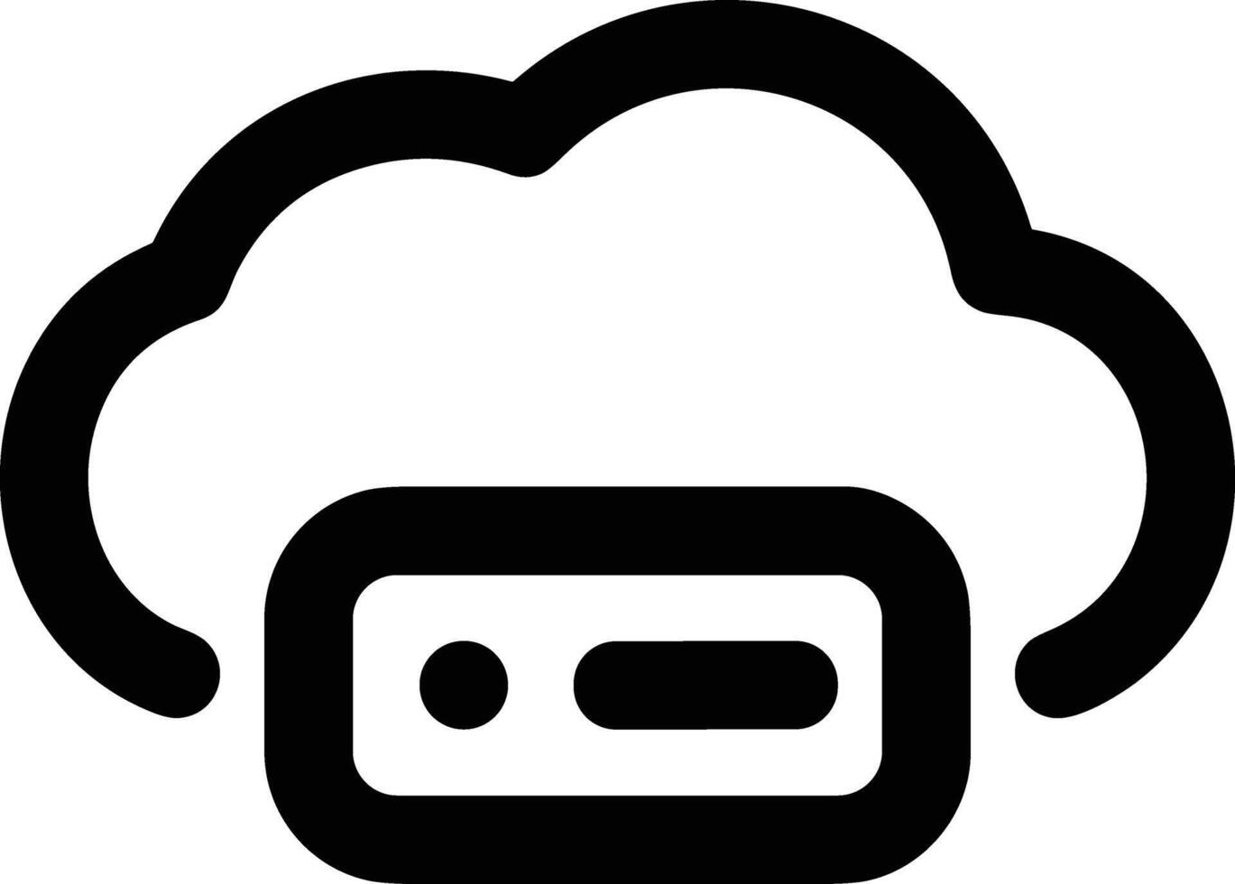 Cloud icon symbol vector image. Illustration of the hosting storage design image