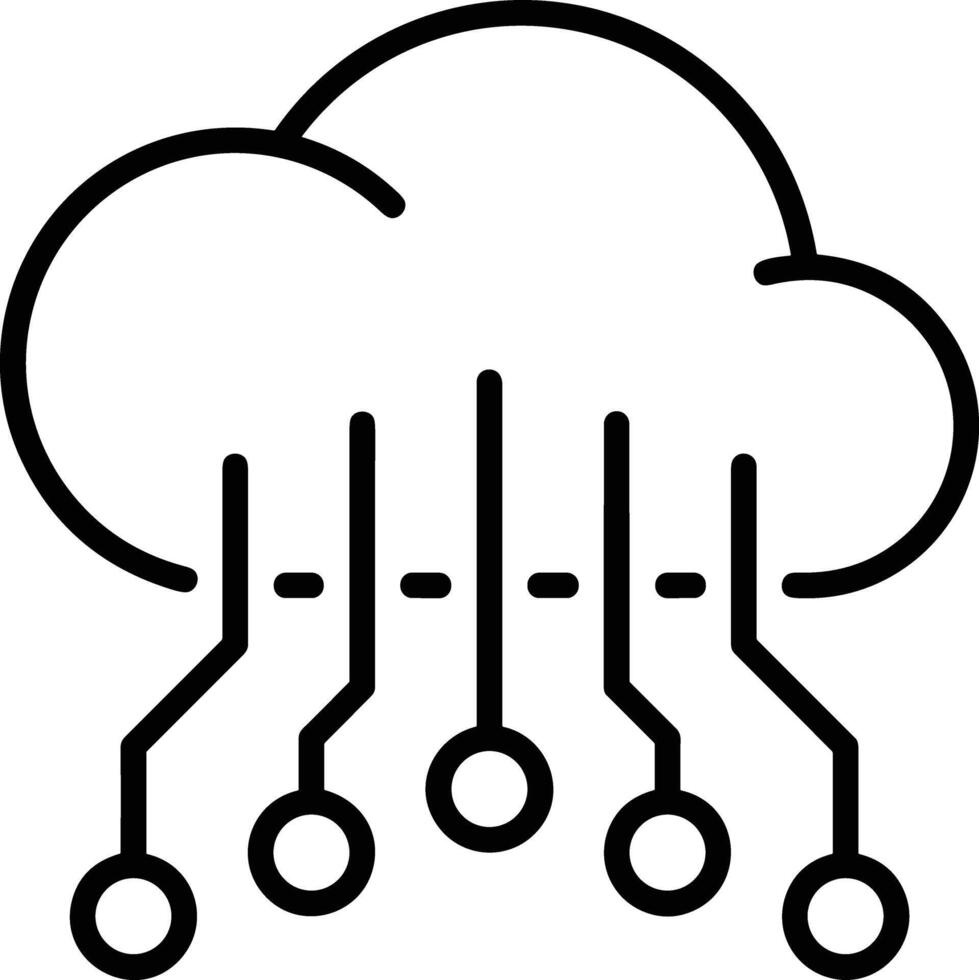 Cloud icon symbol vector image. Illustration of the hosting storage design image