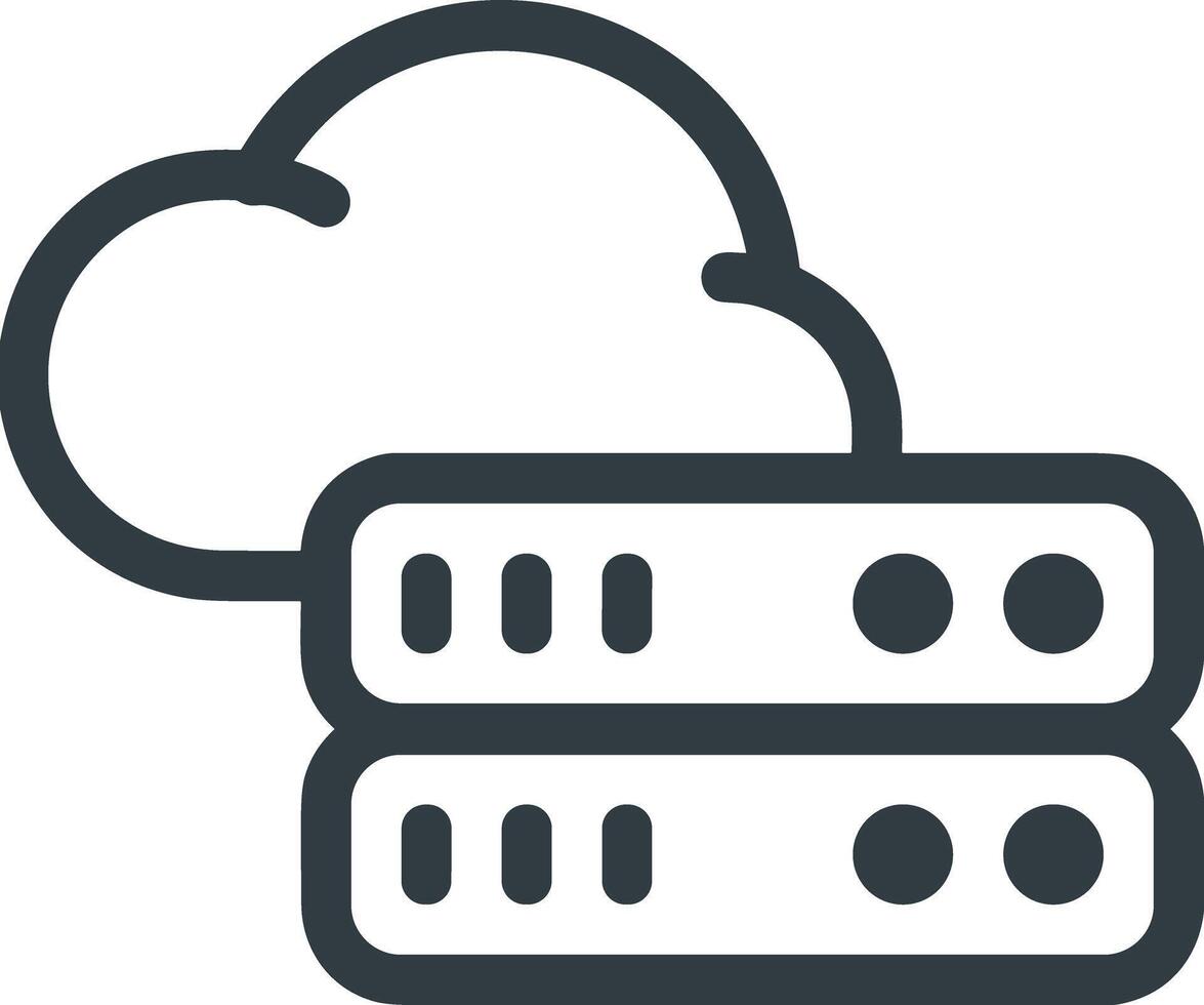 Cloud icon symbol vector image. Illustration of the hosting storage design image