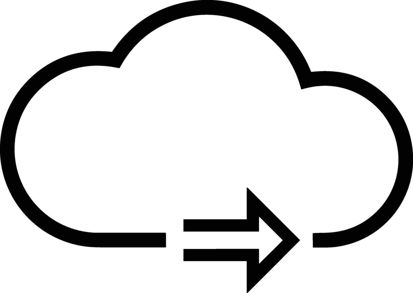 Cloud icon symbol vector image. Illustration of the hosting storage design image