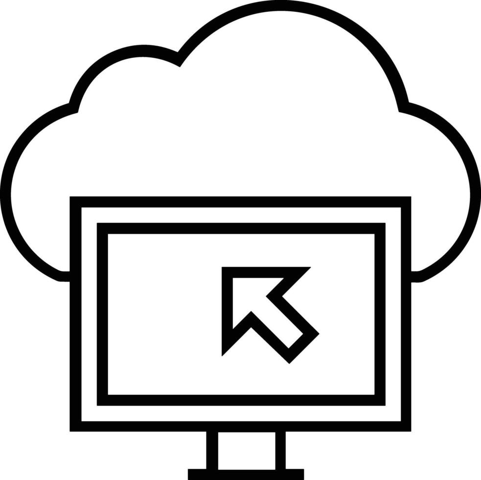 Cloud icon symbol vector image. Illustration of the hosting storage design image