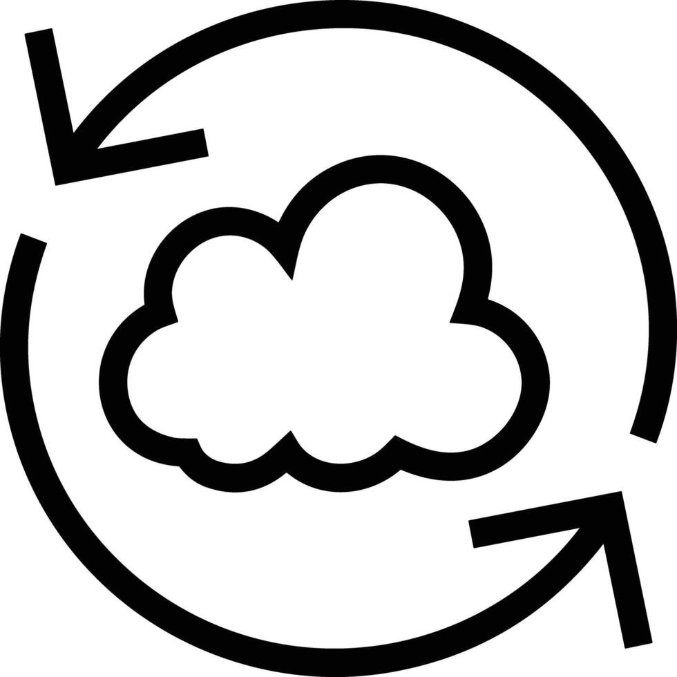 Cloud icon symbol vector image. Illustration of the hosting storage design image