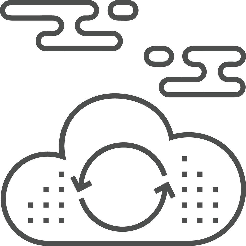 Cloud icon symbol vector image. Illustration of the hosting storage design image