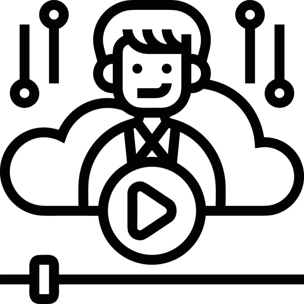 Cloud icon symbol vector image. Illustration of the hosting storage design image