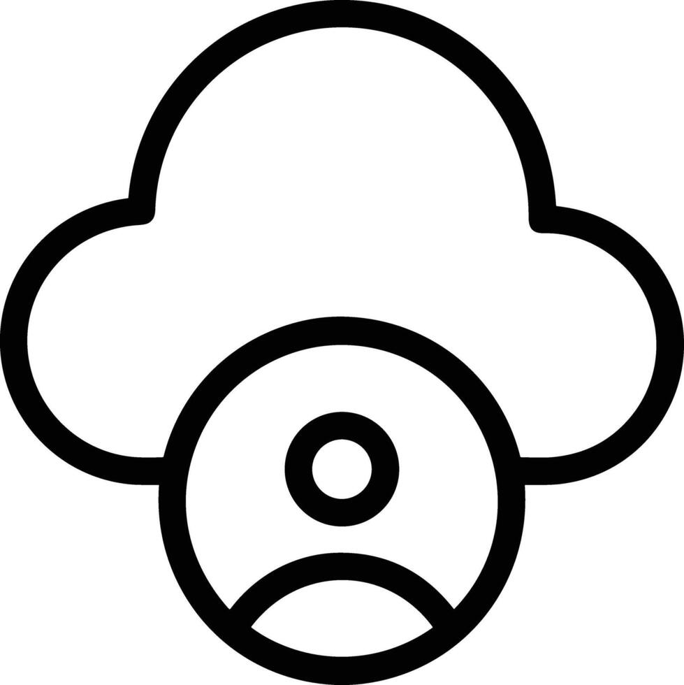 Cloud icon symbol vector image. Illustration of the hosting storage design image
