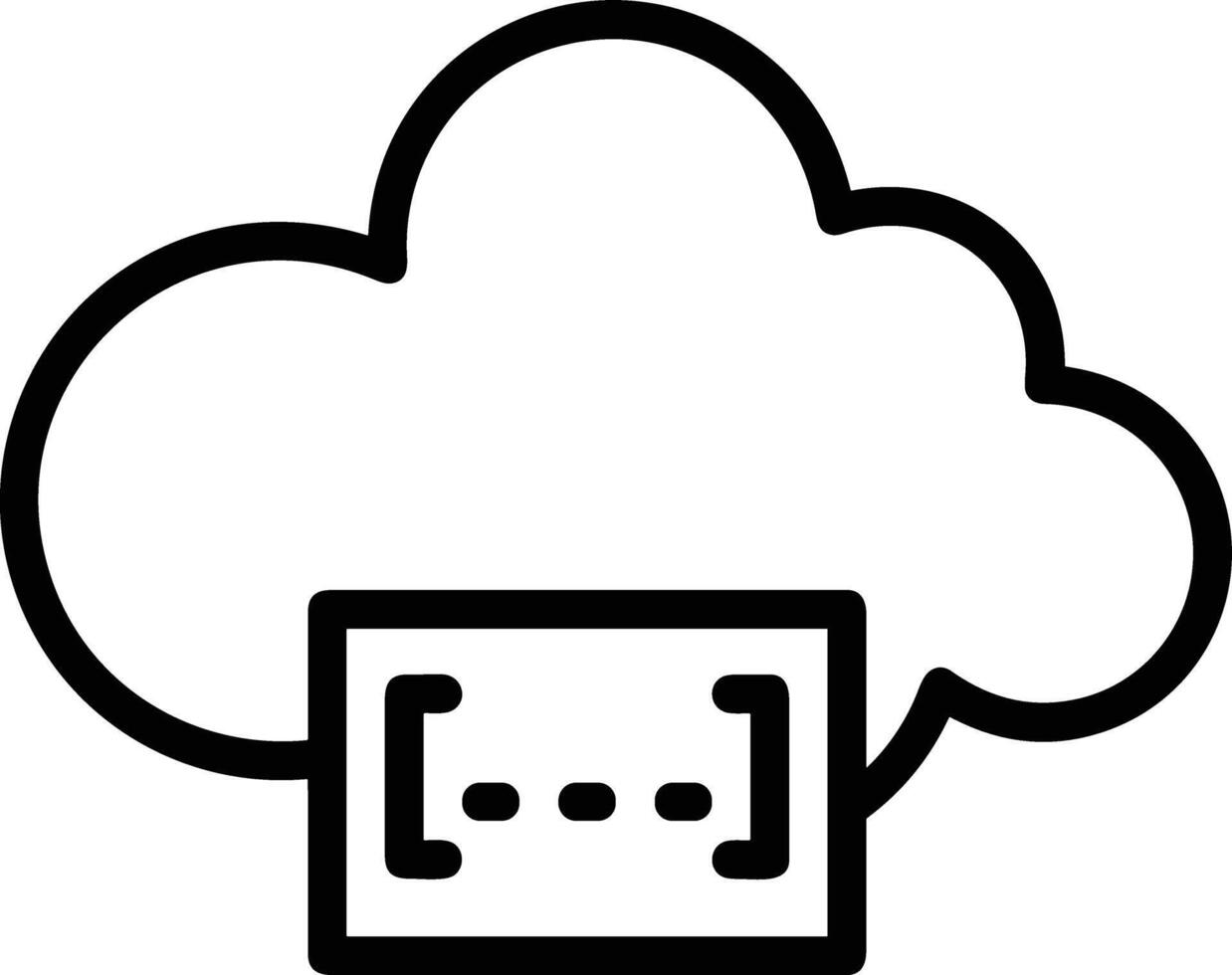 Cloud icon symbol vector image. Illustration of the hosting storage design image