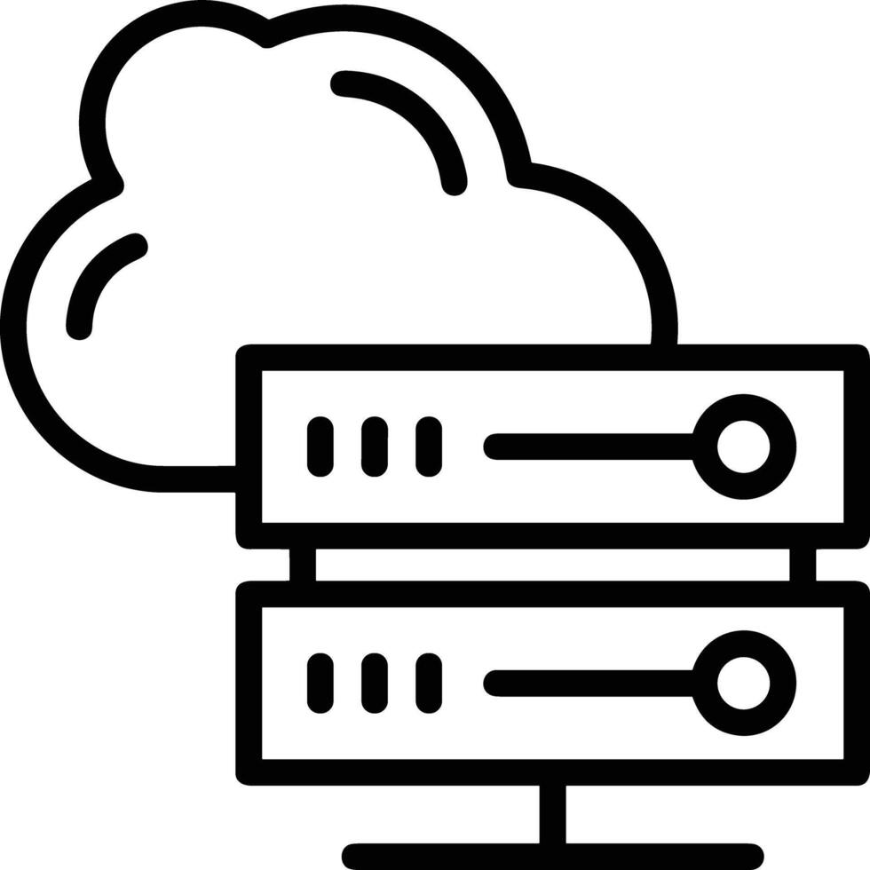 Cloud icon symbol vector image. Illustration of the hosting storage design image