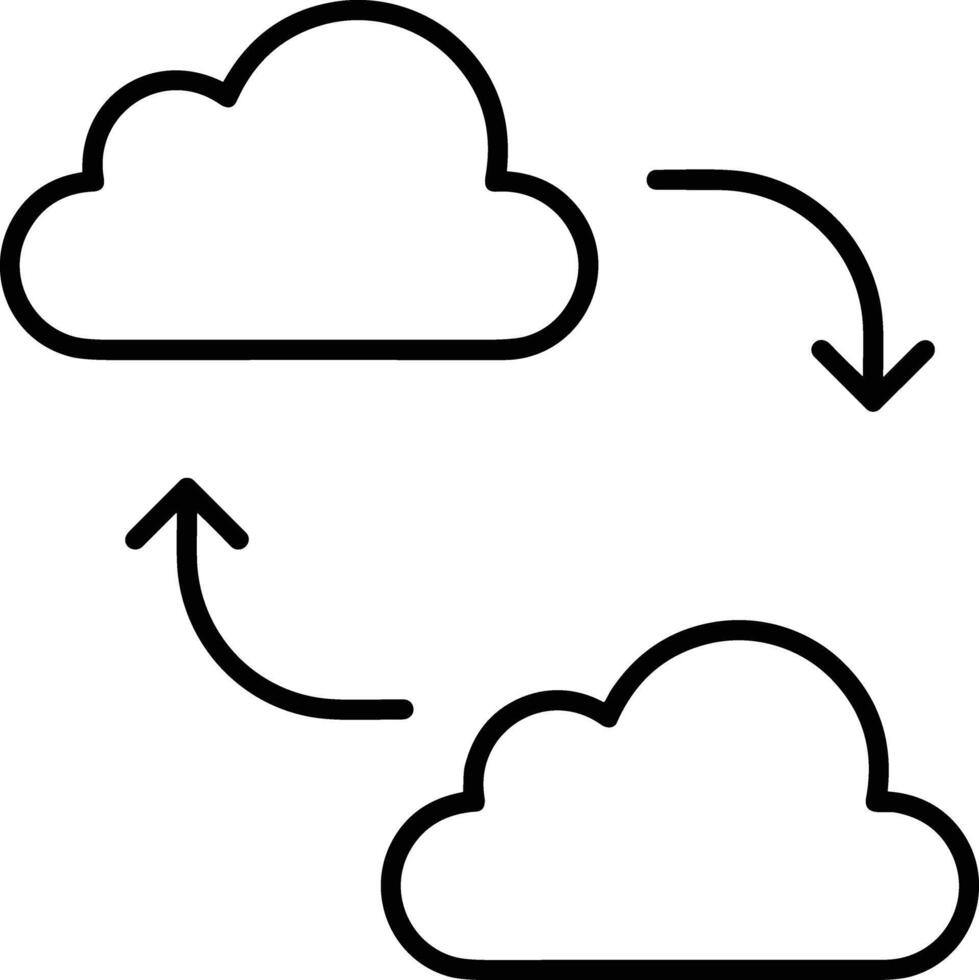 Cloud icon symbol vector image. Illustration of the hosting storage design image