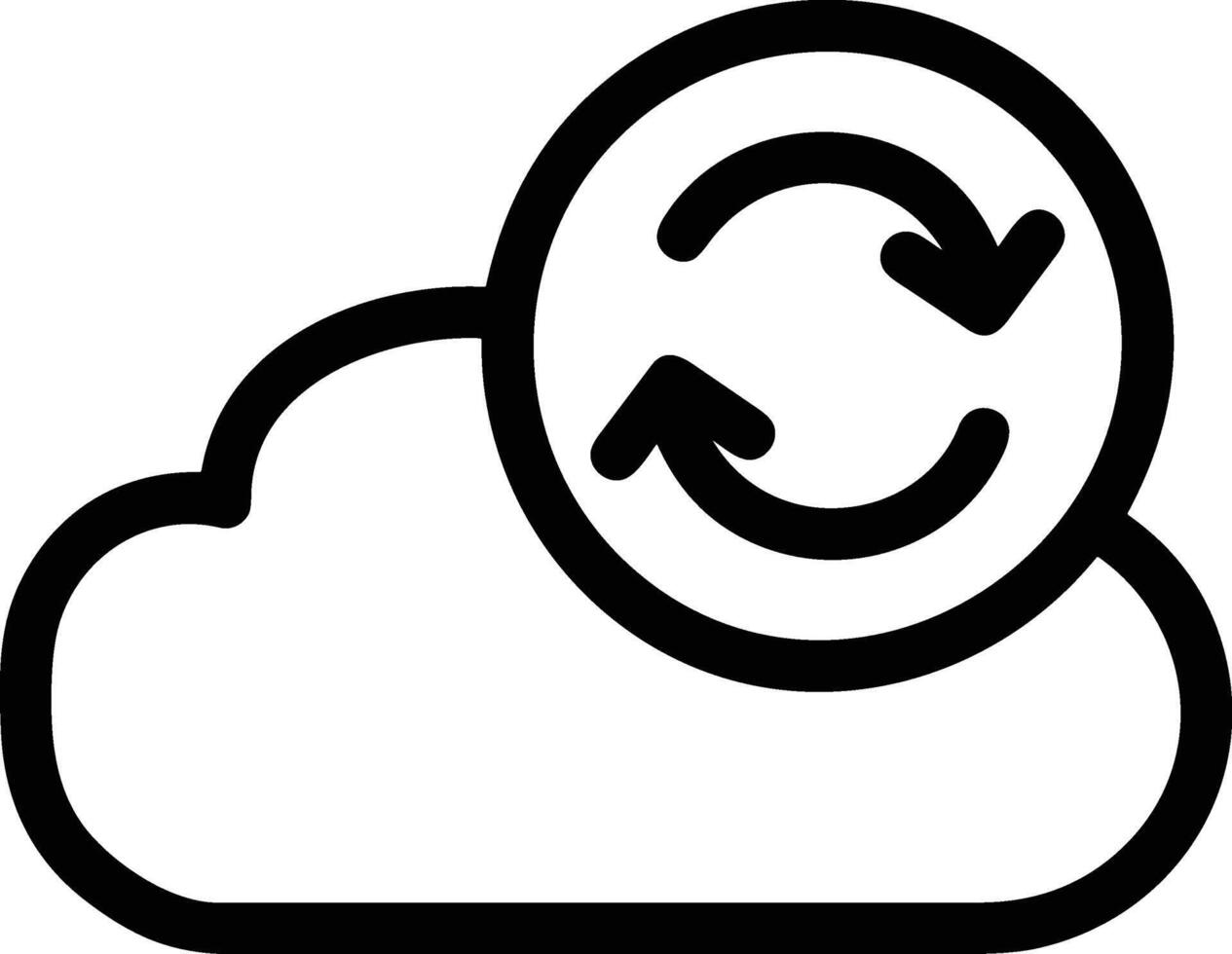 Cloud icon symbol vector image. Illustration of the hosting storage design image