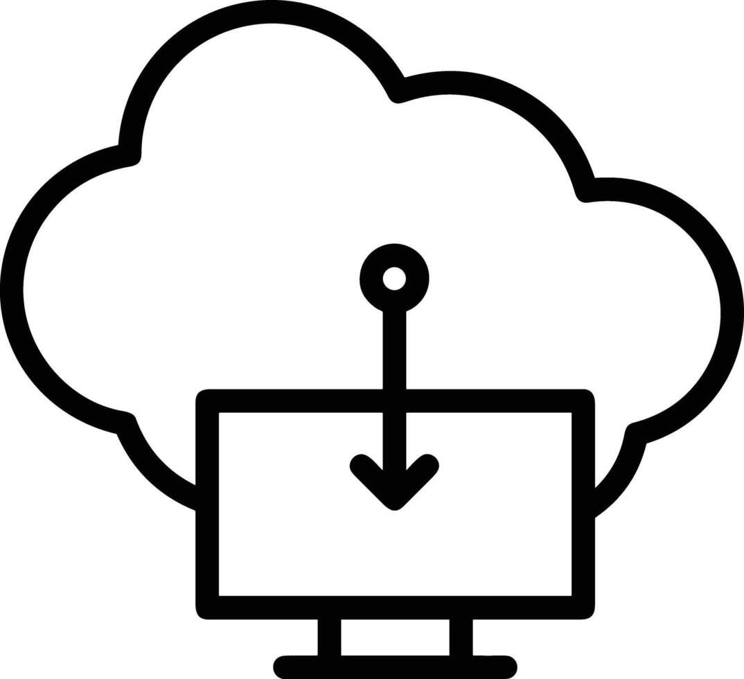 Cloud icon symbol vector image. Illustration of the hosting storage design image