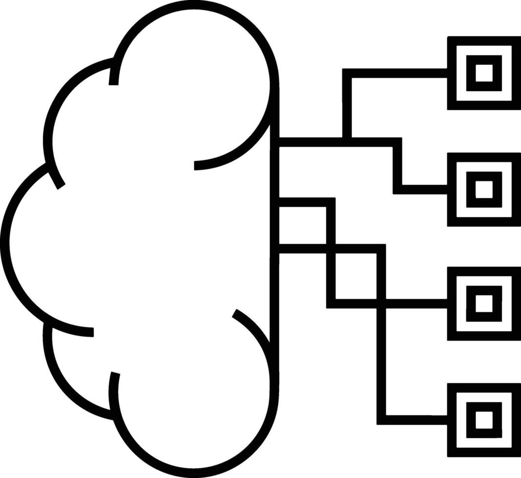 nube icono símbolo vector imagen