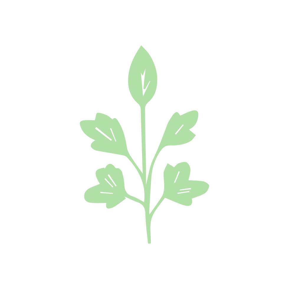 twigs with leaves silhouettes Free Vector