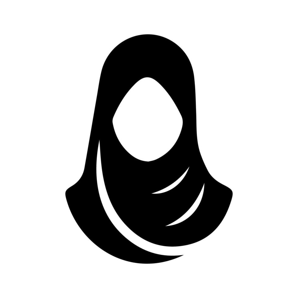 plantilla de logotipo de vector de belleza hijab de mujer