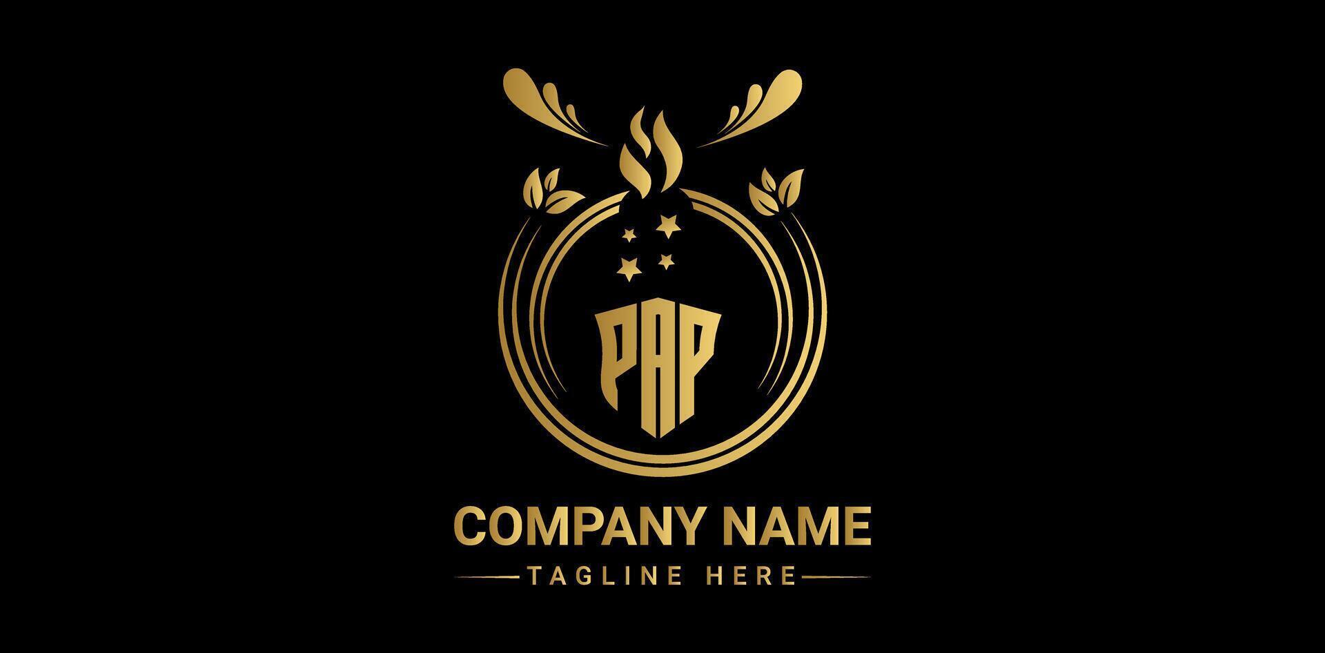 PAP, PAP letter, PAP Initials, PAP circle, PAP Flat, PAP business, PAP brand, PAP Luxury, PAP Brand, PAP Abstract, PAP Corporate, PAP Identity, PAP round, PAP simple, PAP element, PAP circle, vector
