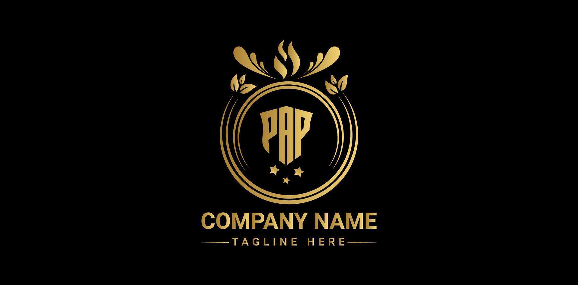 PAP, PAP letter, PAP Initials, PAP circle, PAP Flat, PAP business, PAP brand, PAP Luxury, PAP Brand, PAP Abstract, PAP Corporate, PAP Identity, PAP round, PAP simple, PAP element, PAP circle, vector