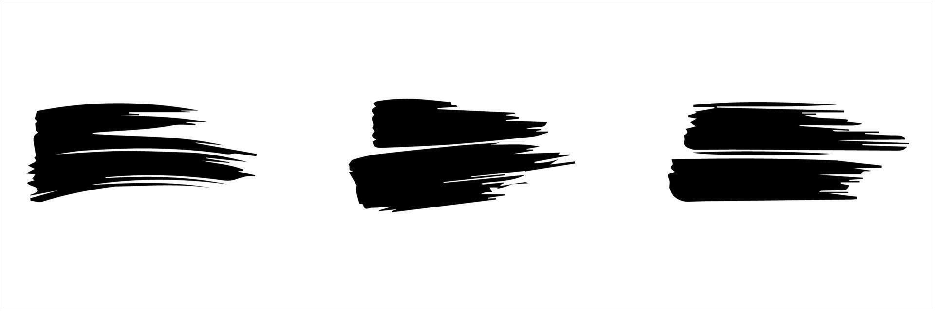 Brush strokes. Vector paintbrush, brush strokes templates. Grunge design elements. Long text boxes. Dirty distress texture banners. Grungy painted