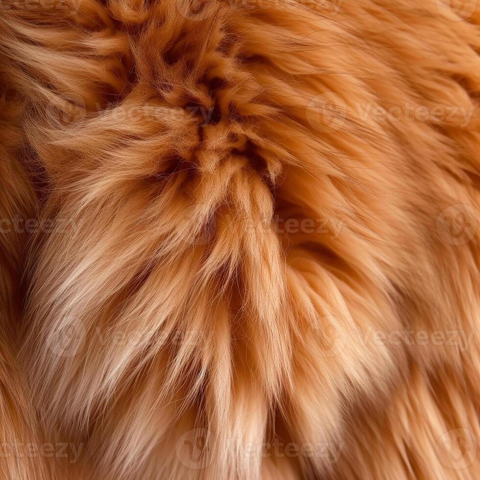 AI generated Luxury fluffy fashion jacket fuzz peach colorful coats photo