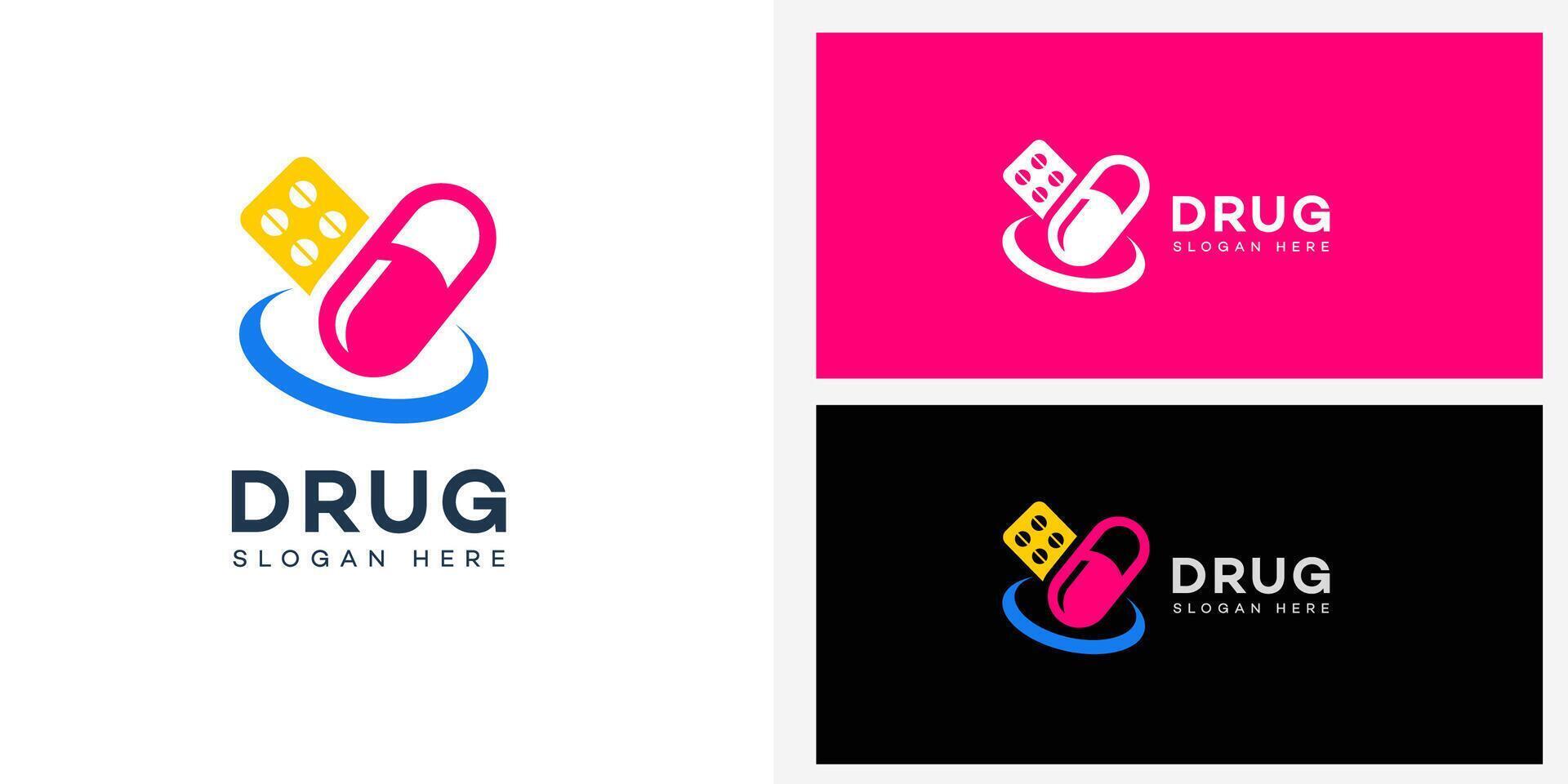 drug logo Icon Brand Identity Sign Symbol Template vector