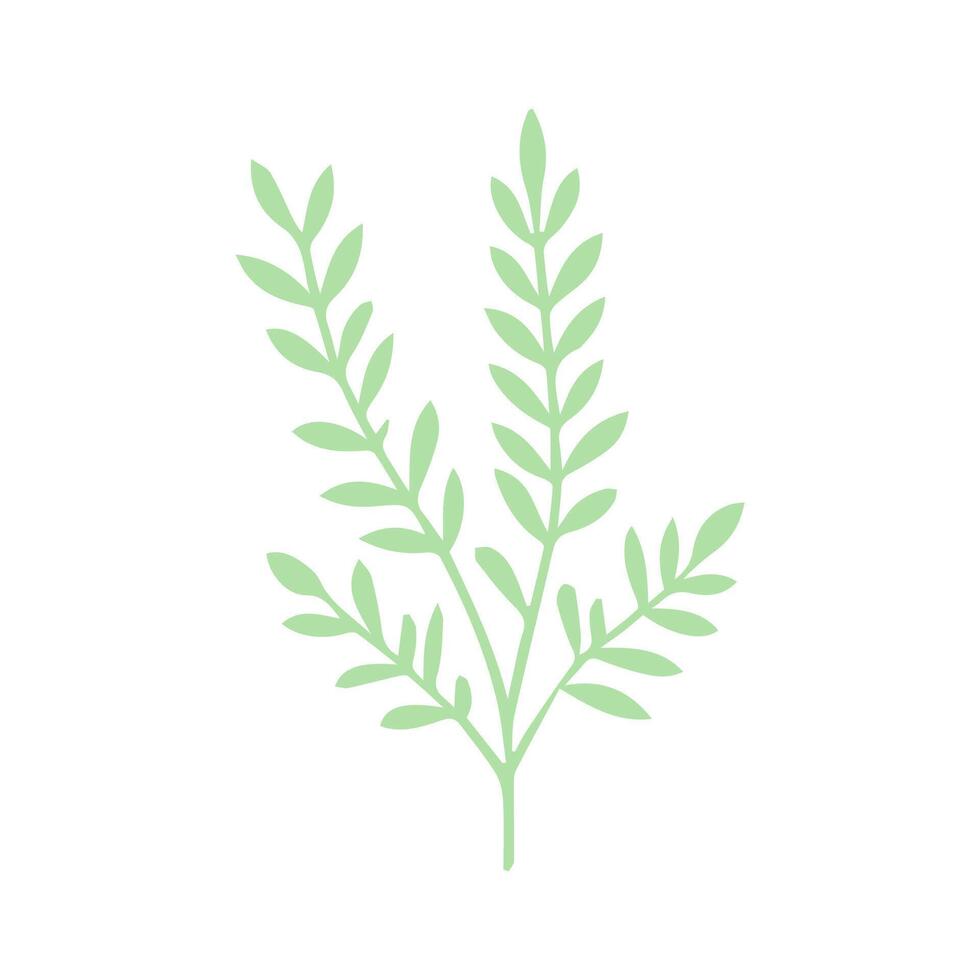 twigs with leaves silhouettes Free Vector
