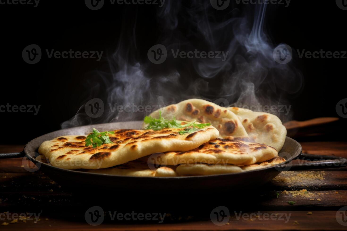 AI generated Aromatic Parantha ghee food. Generate Ai photo