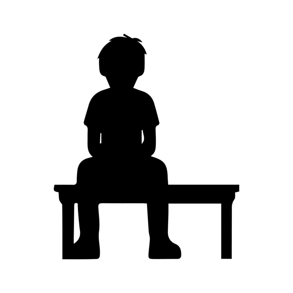 Alone boy sad Silhouette of Very sad man Free Vector