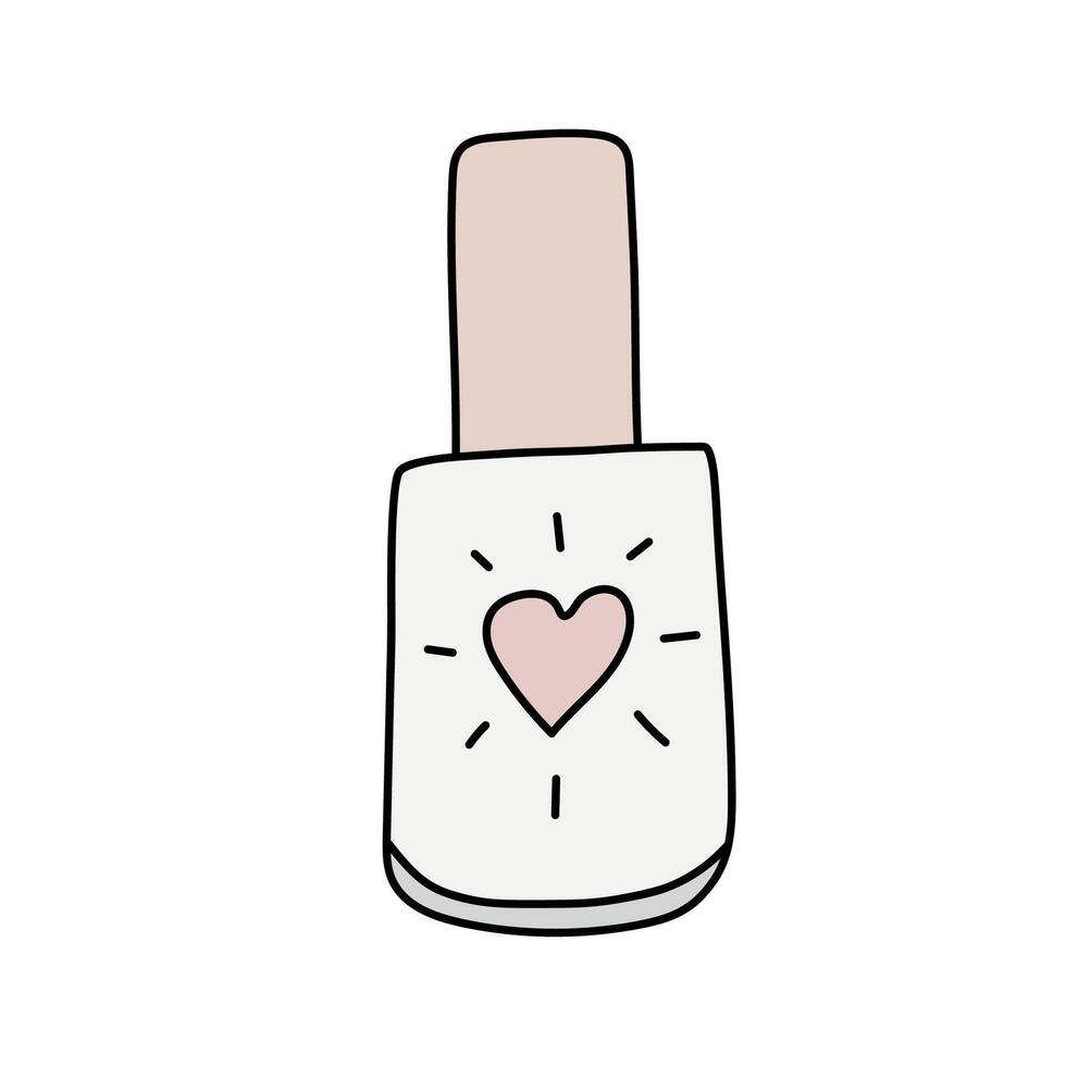 Nail polish. Vector illustration in doodle style.