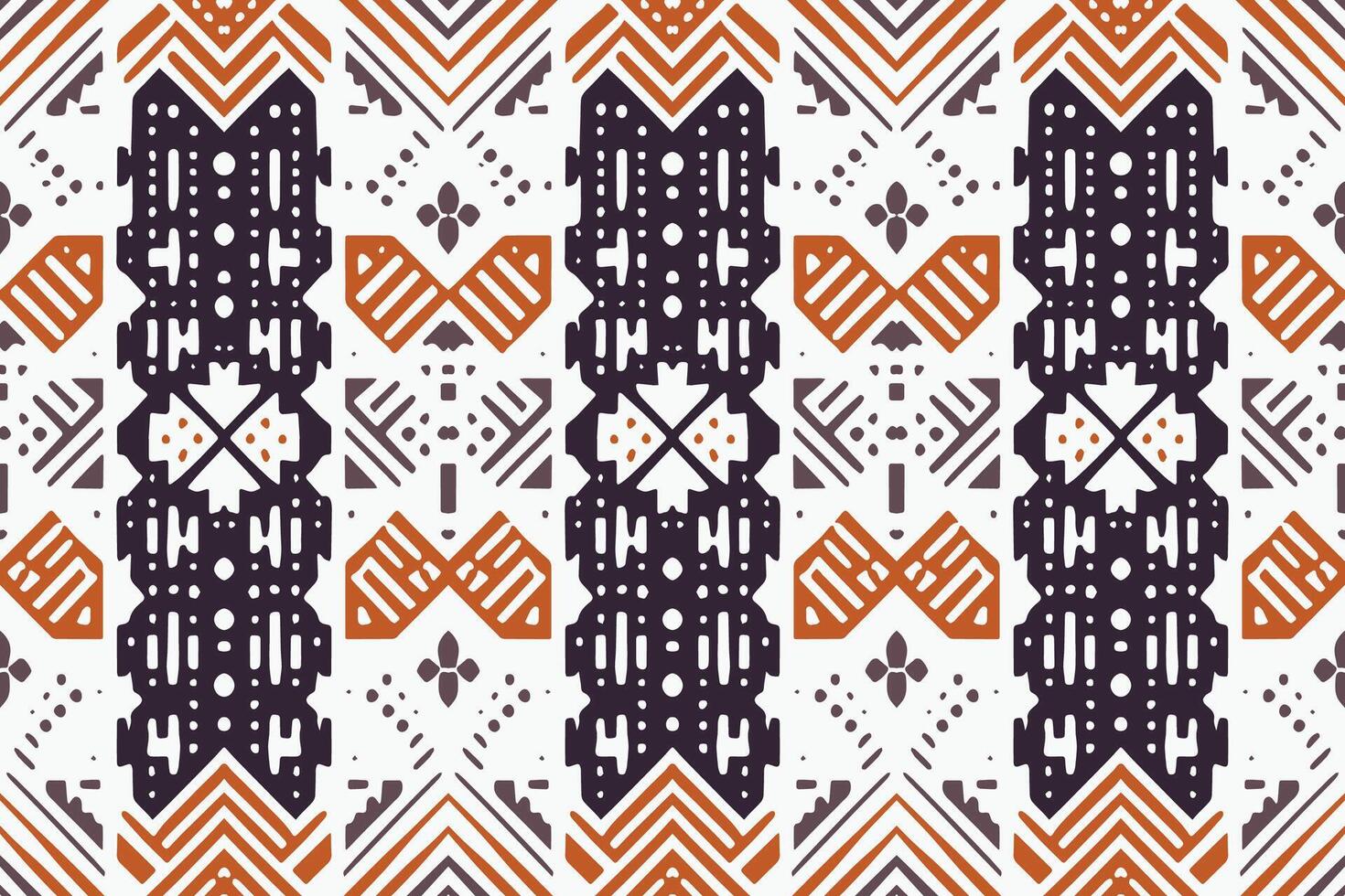 adorno geométrico ikat con diamantes. ikkat. patrón sin costuras estilo azteca. textura vectorial étnica tribal. bordado popular, indio, escandinavo, gitano, mexicano, alfombra africana, papel tapiz. vector