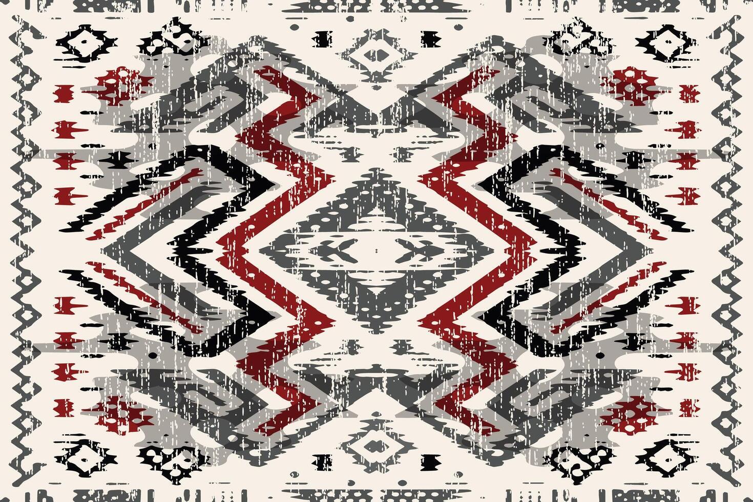 Navajo tribal vector seamless pattern. Native American ornament. Ethnic South Western decor style. Boho geometric ornament. Vector seamless pattern. Mexican blanket, rug. Woven carpet illustration