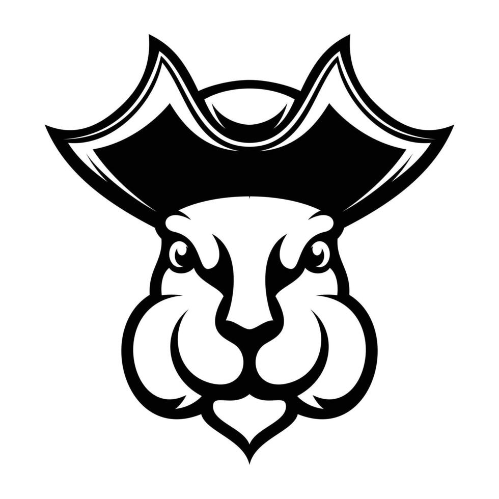 Rabbit Pirates Outline Version vector