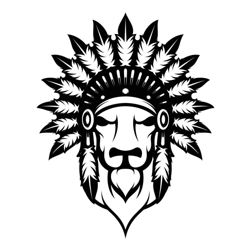 Buffalo Apache Outline Version vector