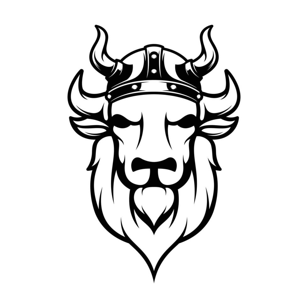 Buffalo Viking Outline Version vector