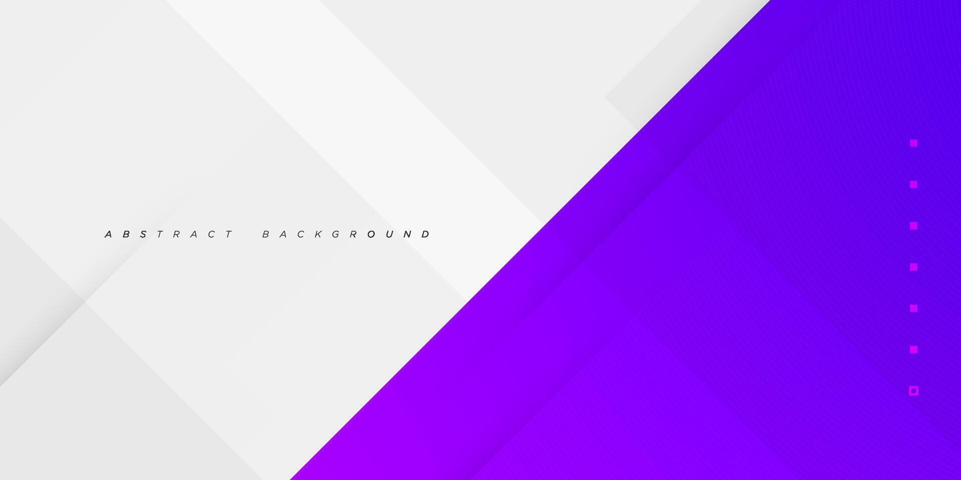 Purple gradient geometric business banner overlap square on white background design. Creative banner design with papercut shapes for template. Simple horizontal banner. Eps10 vector