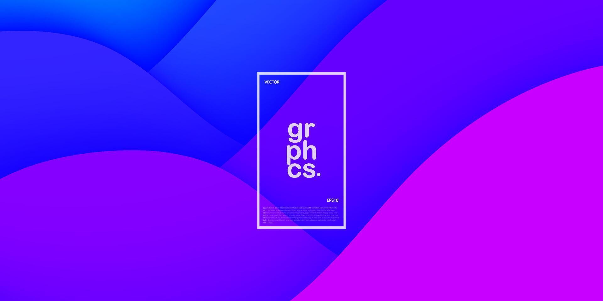 Abstract wave background with overlap color design. Blue, pink, and purple 3d concept. Eps10 vector