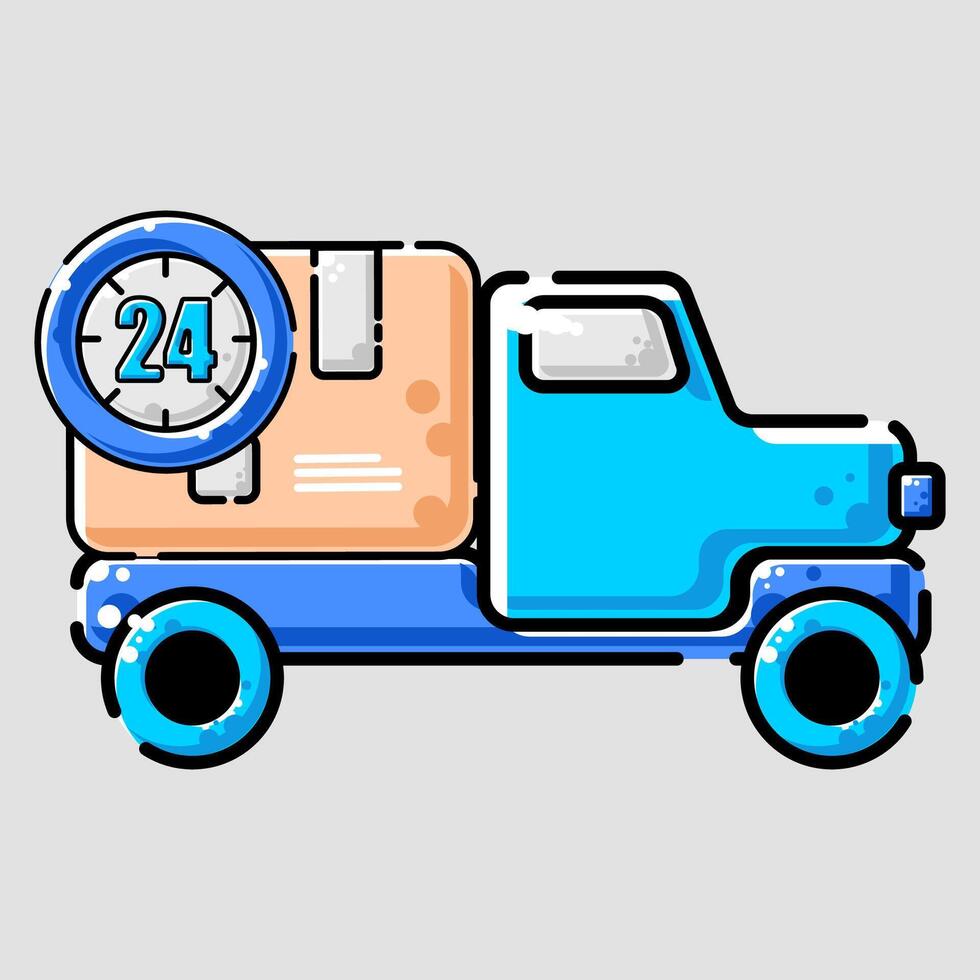 24 hour delivery service vector