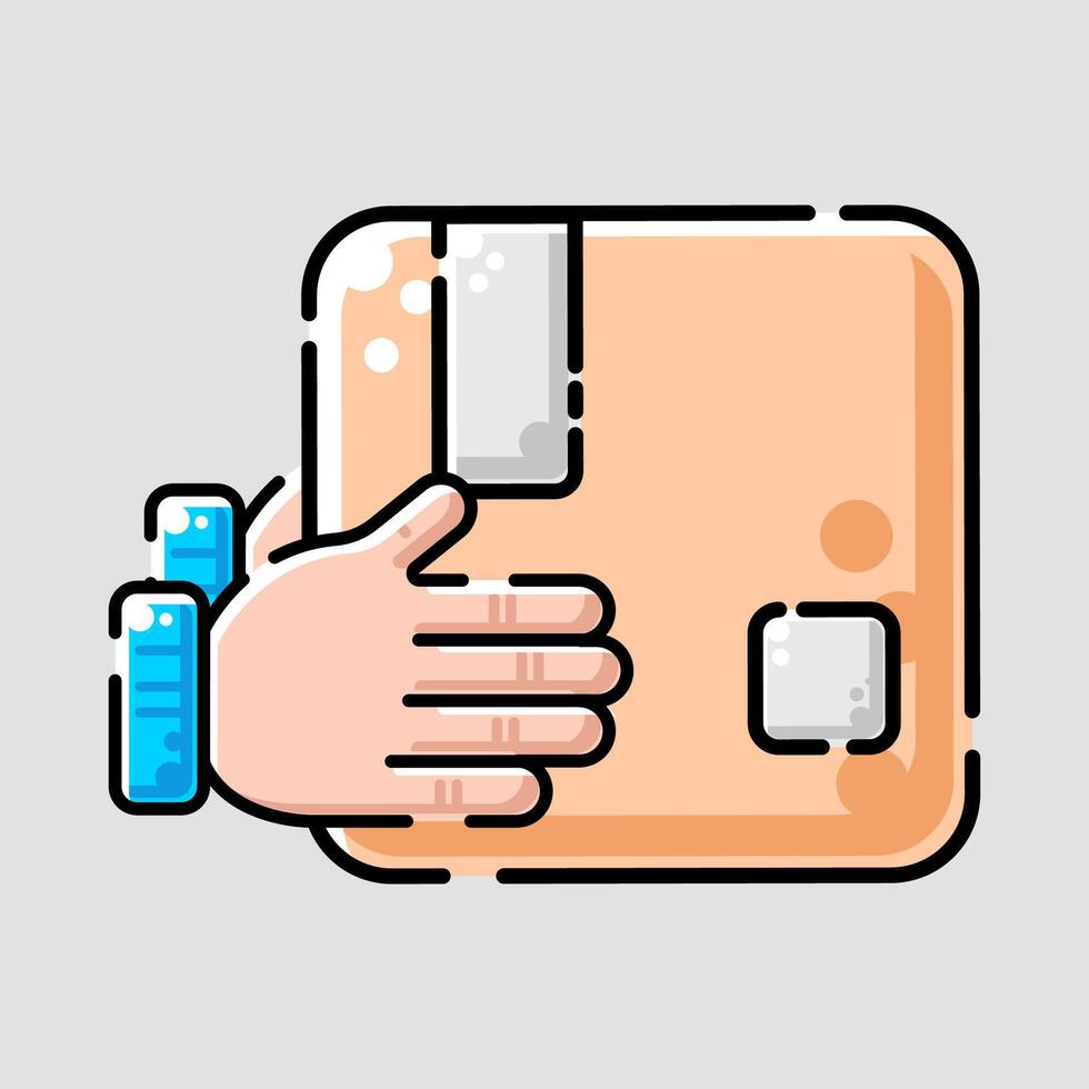 hand and package vector