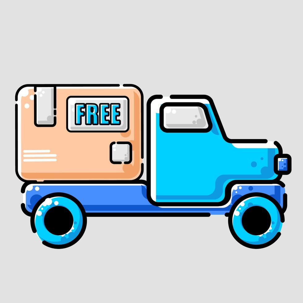 free with delivery car vector