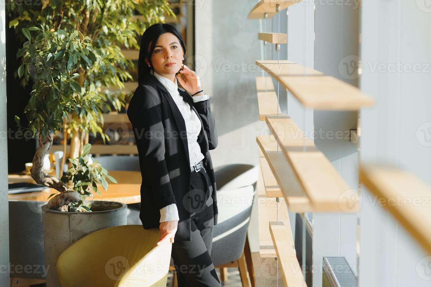 young business woman at the office photo
