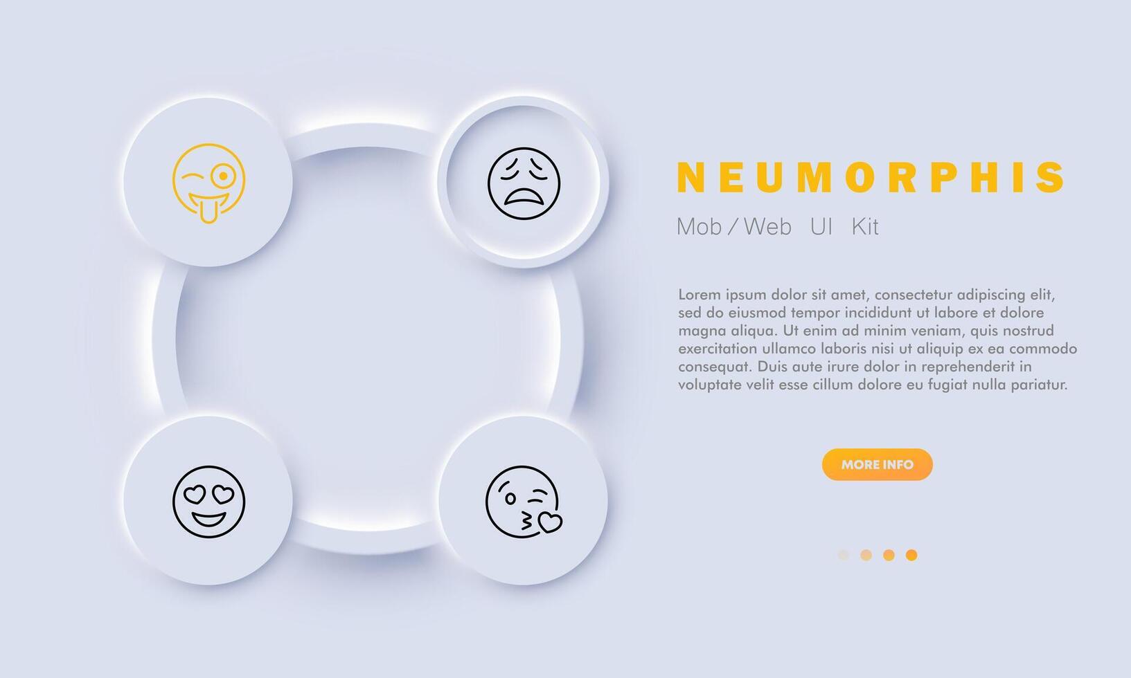Correspondence line icon. Emoji, surprised face, curiosity, astonishment, versatile, emotions. Neomorphism style. Vector line icon for business and advertising